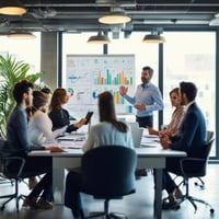 Employee meeting in conference room